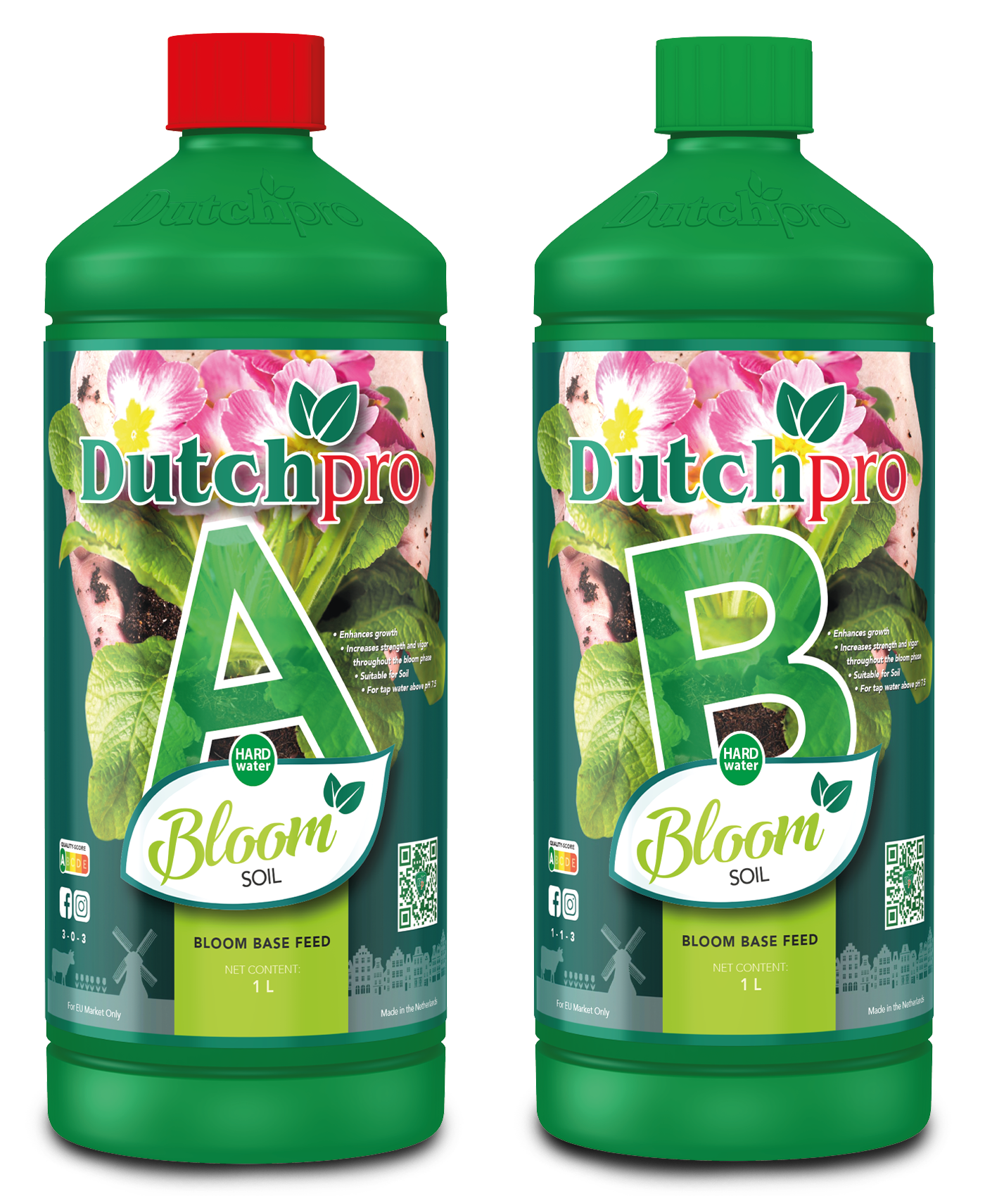 A+B Bloom Base Feeds Soil (Hard Water)