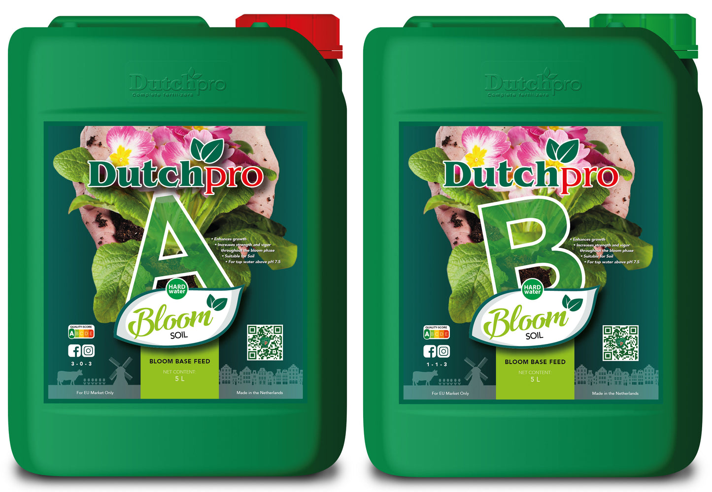 A+B Bloom Base Feeds Soil (Hard Water)