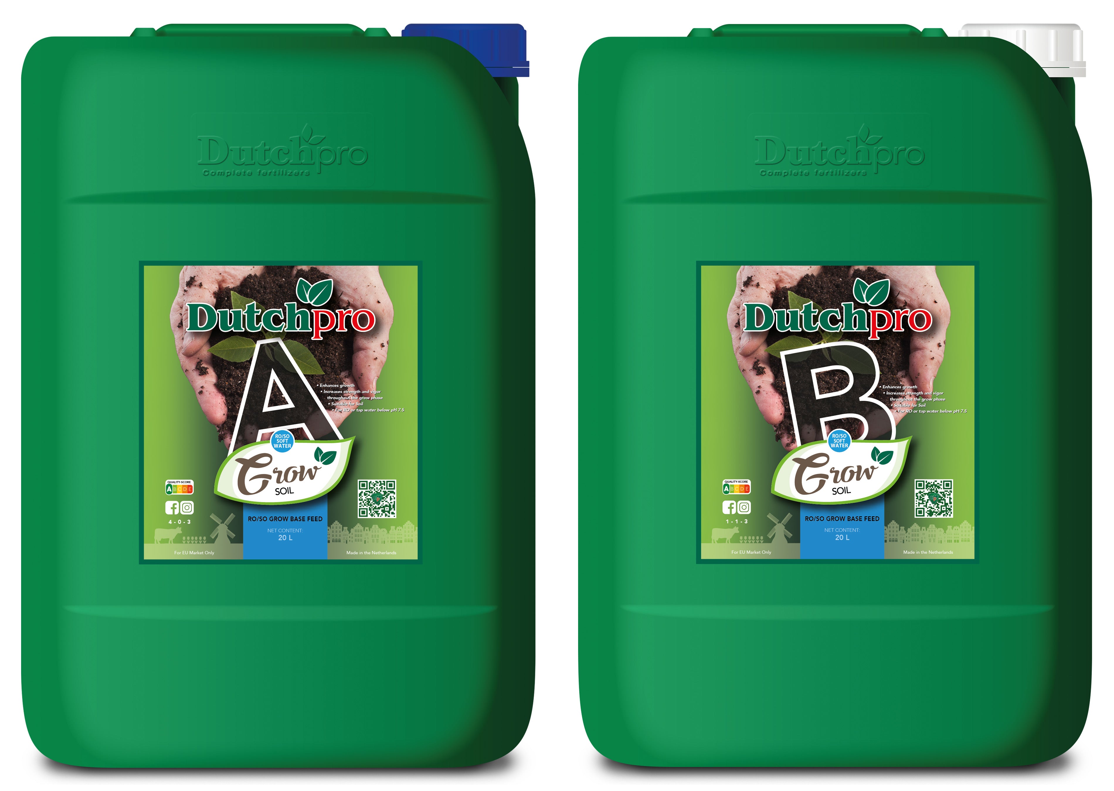 Ao2 Base Feed A+B Grow Base Feeds Soil (RO/Soft Water) – Dutchpro