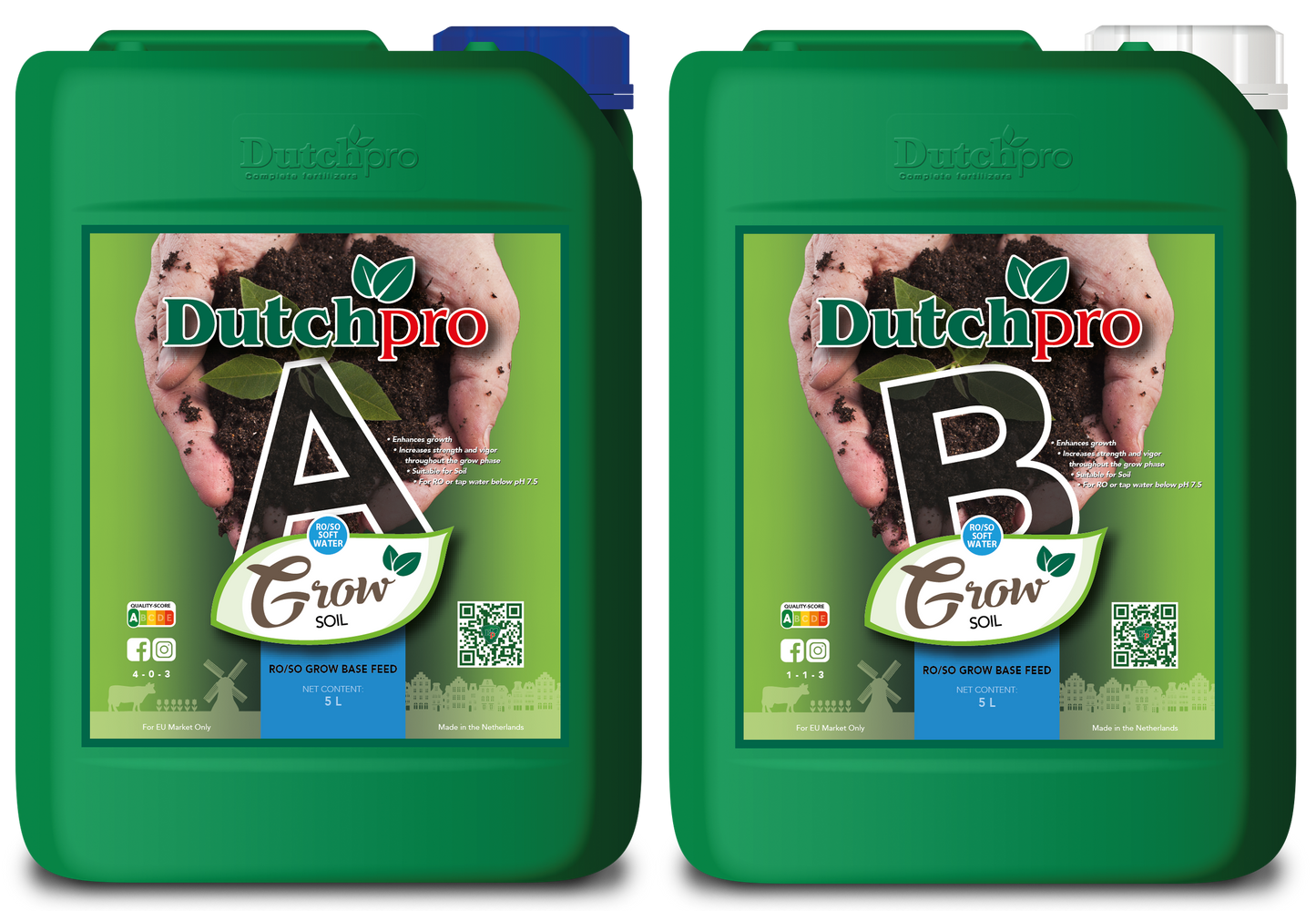 A+B Grow Base Feeds Soil (RO/Soft Water)